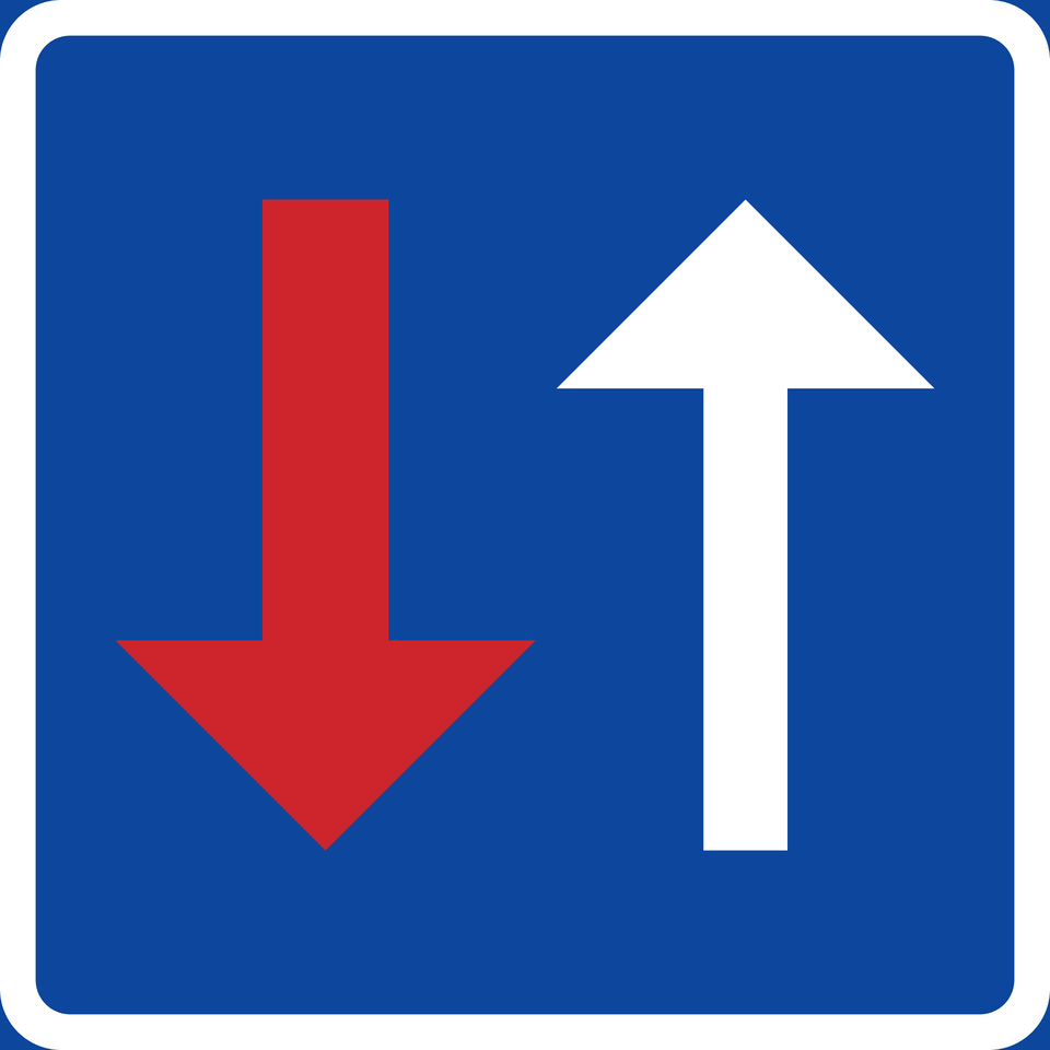 Priority Over Oncoming Vehicles Sign In Sweden Clipart, Symbol, Road Sign, First Aid Free Png