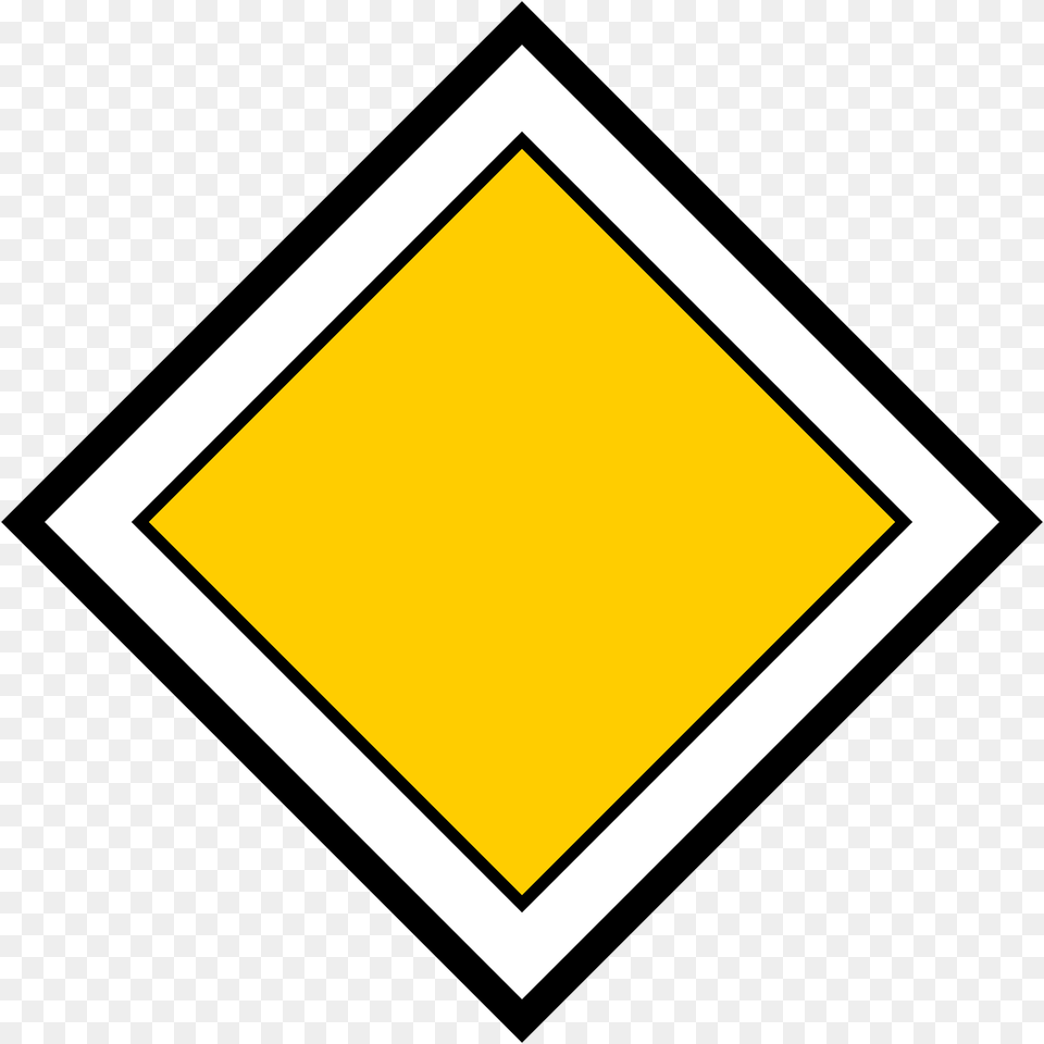 Priority Road Sign In Finland Clipart, Blackboard, Symbol Free Png