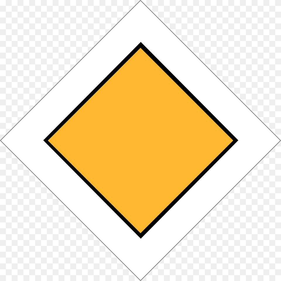 Priority Road Sign In Greece Clipart, Symbol, Blackboard Png Image