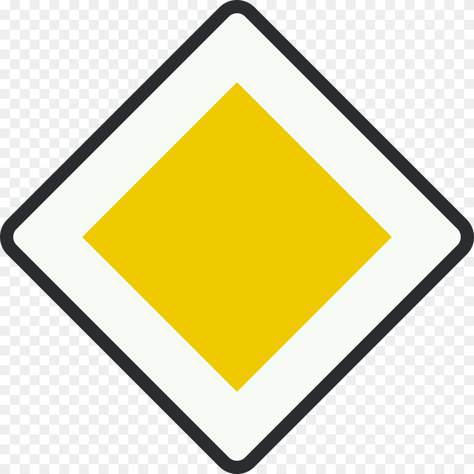 Priority Road Sign In Netherlands Clipart, Symbol, Blackboard Free Png Download