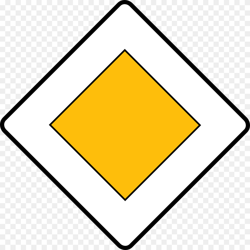 Priority Road Sign In Poland Clipart, Blackboard Free Png Download