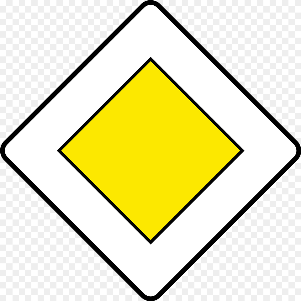 Priority Road Sign In Slovenia Clipart, Symbol Png