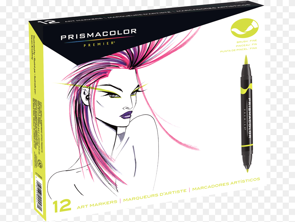 Prismacolor Premier Brush Marker Set Of 12 Primary Prismacolor Art Markers, Publication, Book, Comics, Adult Free Png