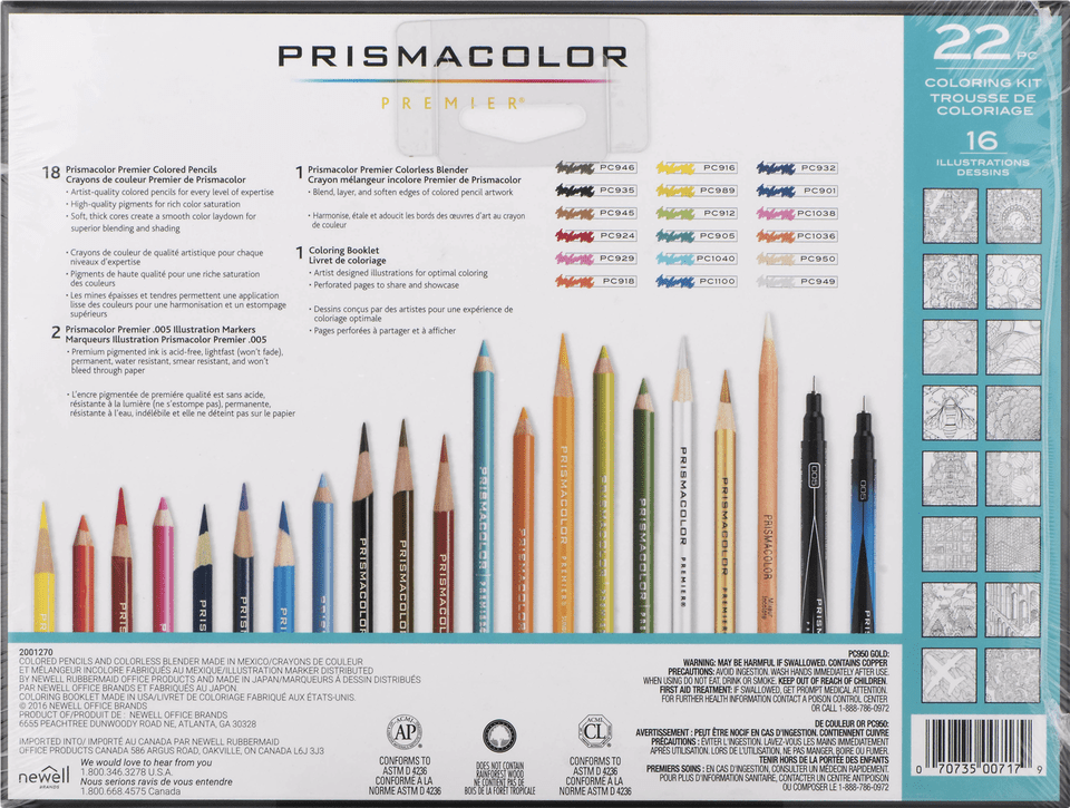 Prismacolor Premier Coloring Kit With Colored Pencils Prismacolor Pencils Blending, Pencil, Pen Png Image
