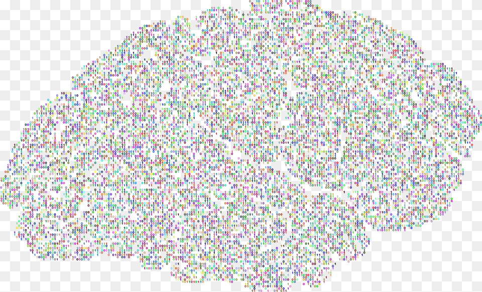 Prismatic Binary Brain Clip Arts, Pattern Free Png Download