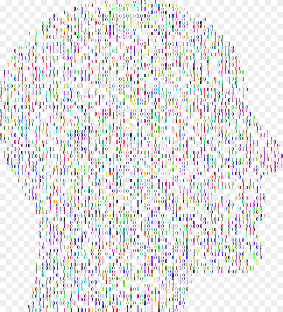 Prismatic Binary Man Head Clip Arts Binary Man Head, Art, Pattern Free Png