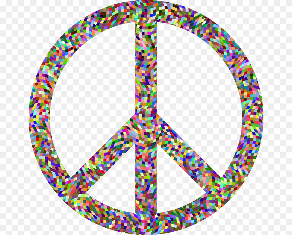 Prismatic Confetti Peace Sign Peace Sign, Machine, Spoke, Hoop, Symbol Png Image