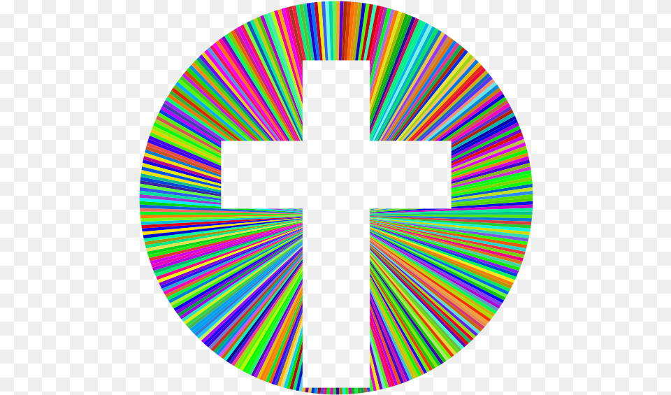 Prismatic Cross With Halo, Symbol, Disk, Art Free Transparent Png