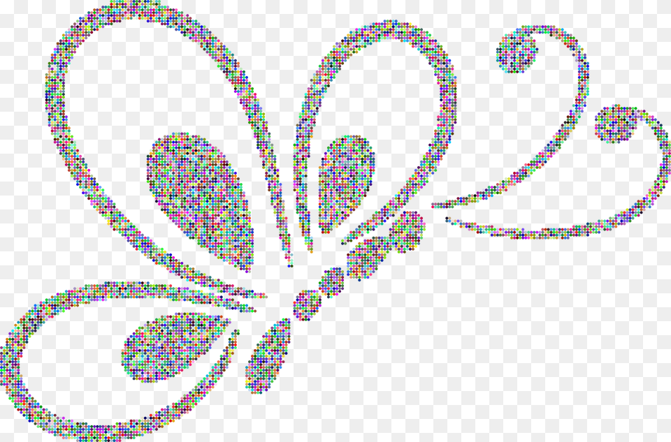 Prismatic Dots Butterfly Line Art 2 Clip Arts Butterfly Outline Design, Floral Design, Graphics, Pattern, Accessories Free Png