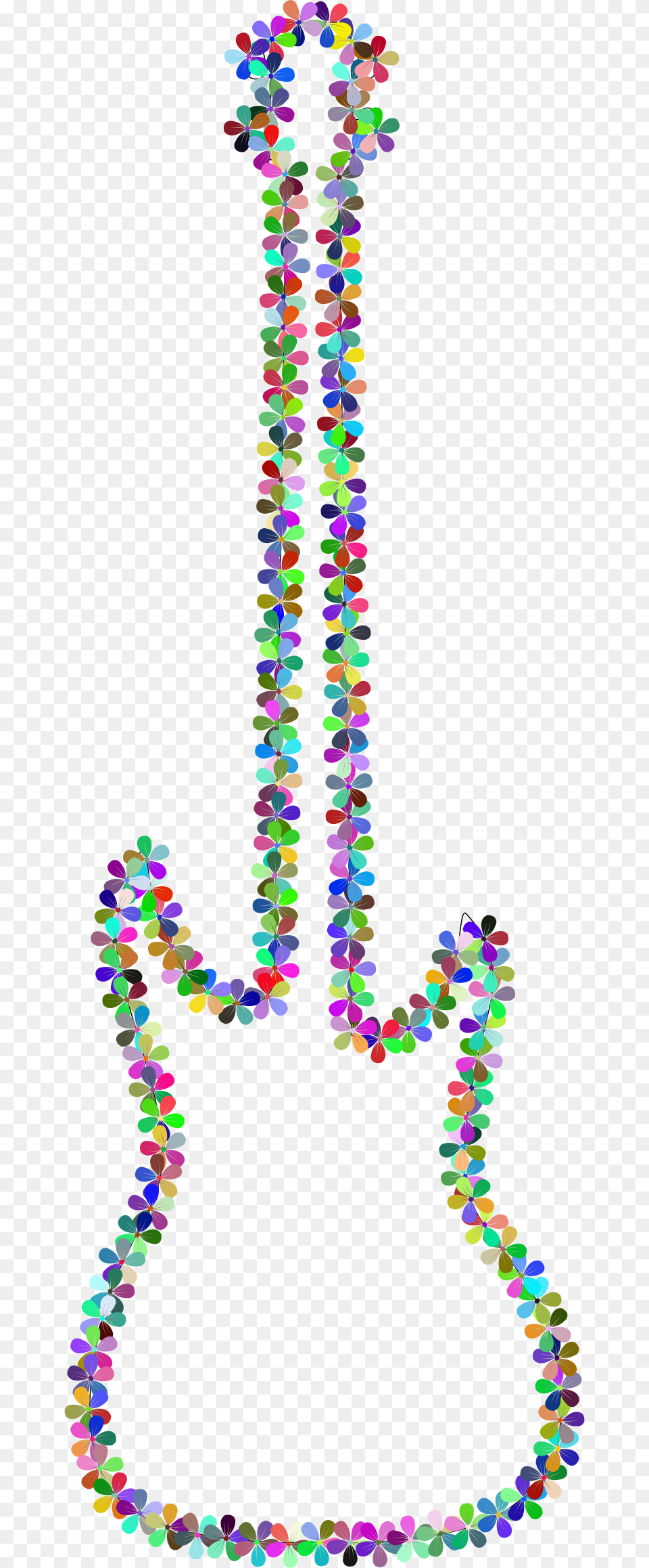 Prismatic Floral Guitar Outline Clip Arts Portable Network Graphics, Accessories, Flower, Flower Arrangement, Plant Free Png