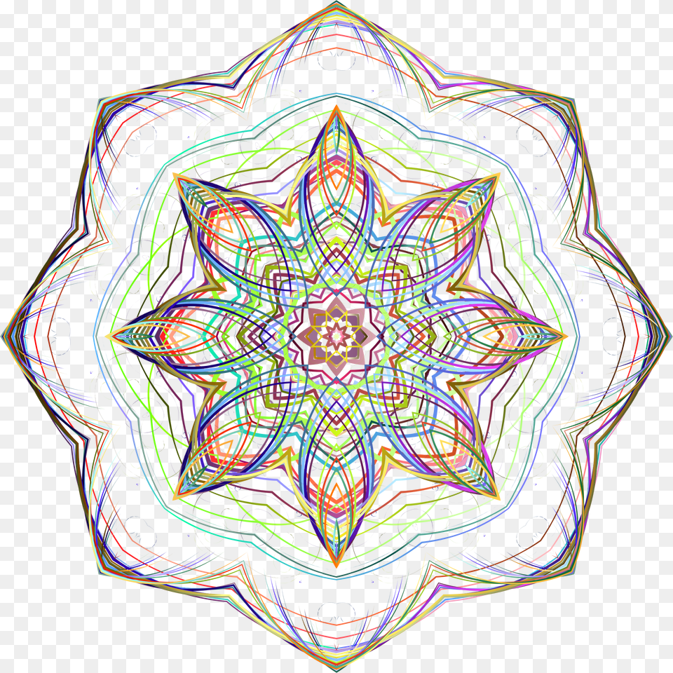 Prismatic Geometric Mandala 2 No Background Clip Arts Fractal Art, Accessories, Ornament, Pattern, Chandelier Free Png Download