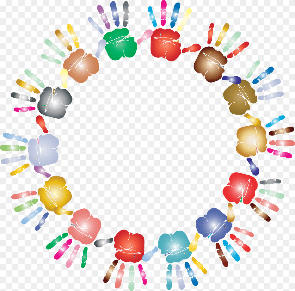 Prismatic Handprint Circle 2 Icons Every Child Is An Artist, Accessories, Bracelet, Jewelry, Baby Free Png