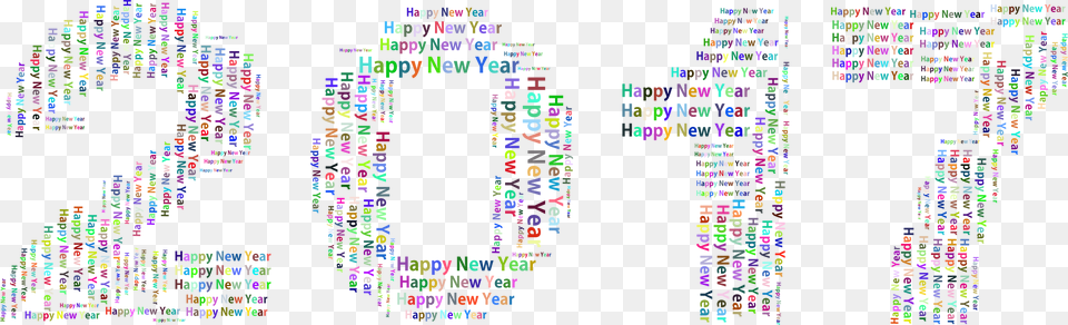 Prismatic Happy Year Word Happy New Year Background, Art Free Png