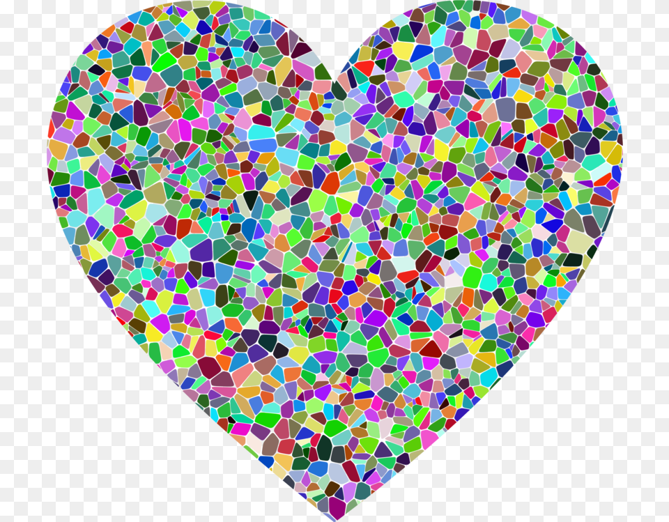 Prismatic Heart Triangular Mosaic Crystal Like Heart, Art, Chess, Game Free Png