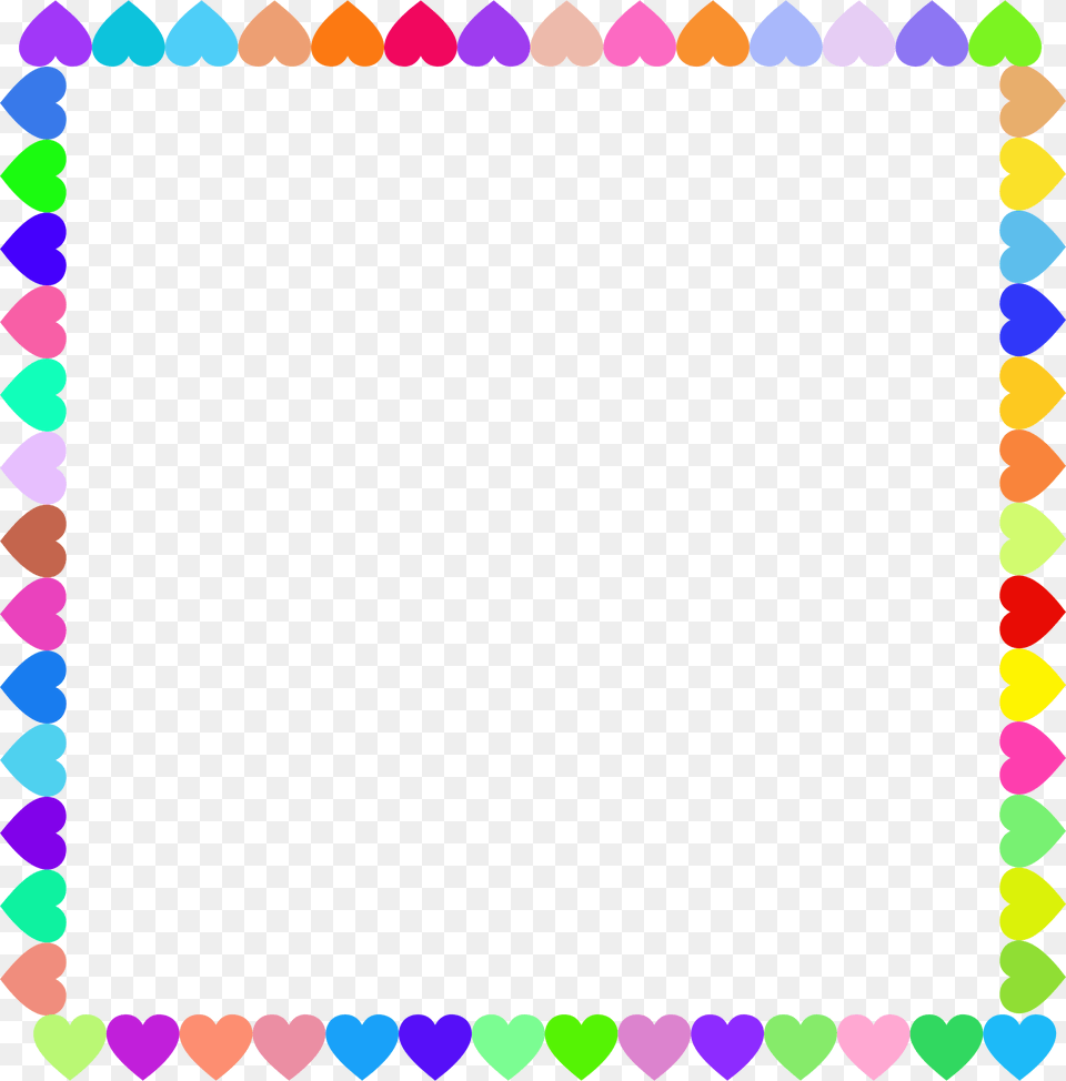 Prismatic Hearts Frame Icons, Purple, Blackboard Free Png Download
