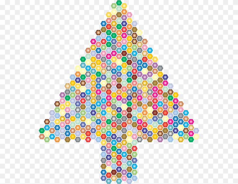 Prismatic Hexagonal Abstract Christmas Tree Christmas Tree, Triangle, Lighting, Christmas Decorations, Festival Free Png Download