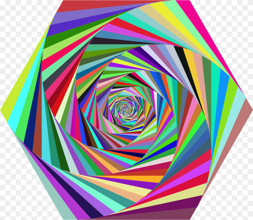 Prismatic Hexagonal Art Clip Arts, Spiral, Graphics, Coil, Pattern Free Png Download