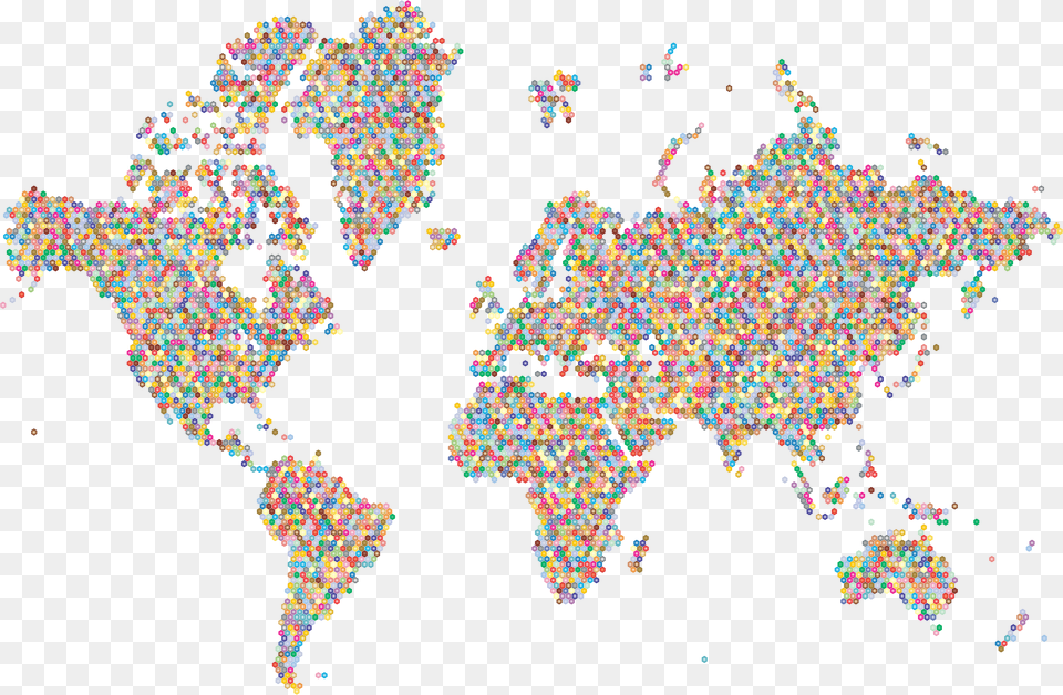 Prismatic Hexagonal World No World Map No Background, Sprinkles Free Transparent Png