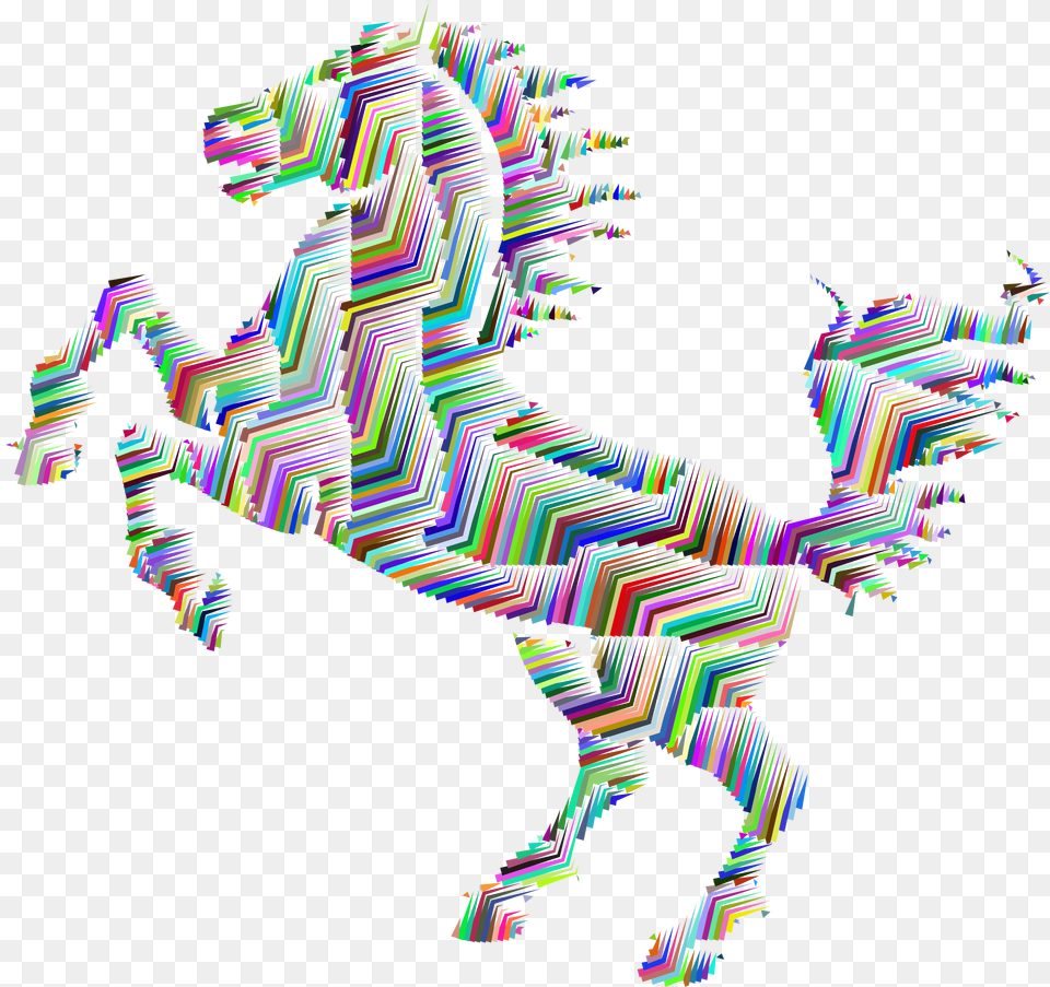 Prismatic Horse Silhouette Abstract Line Art Clip Arts Abstract Art Design For Horse, Graphics, Pattern, Baby, Person Free Png Download