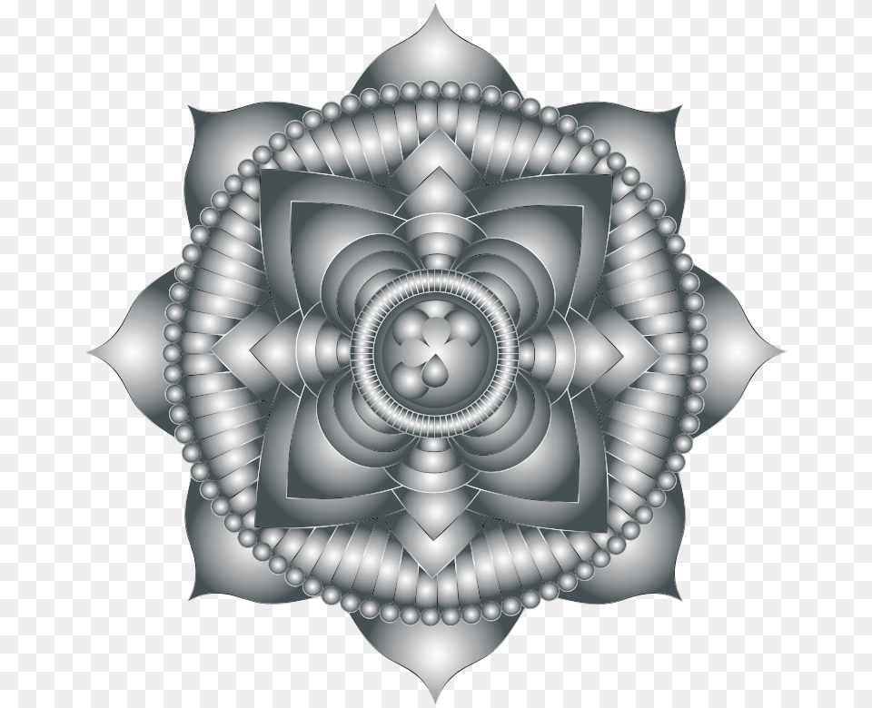 Prismatic Lotus Mandala Line Art Fractal Art, Accessories, Chandelier, Lamp, Pattern Png Image