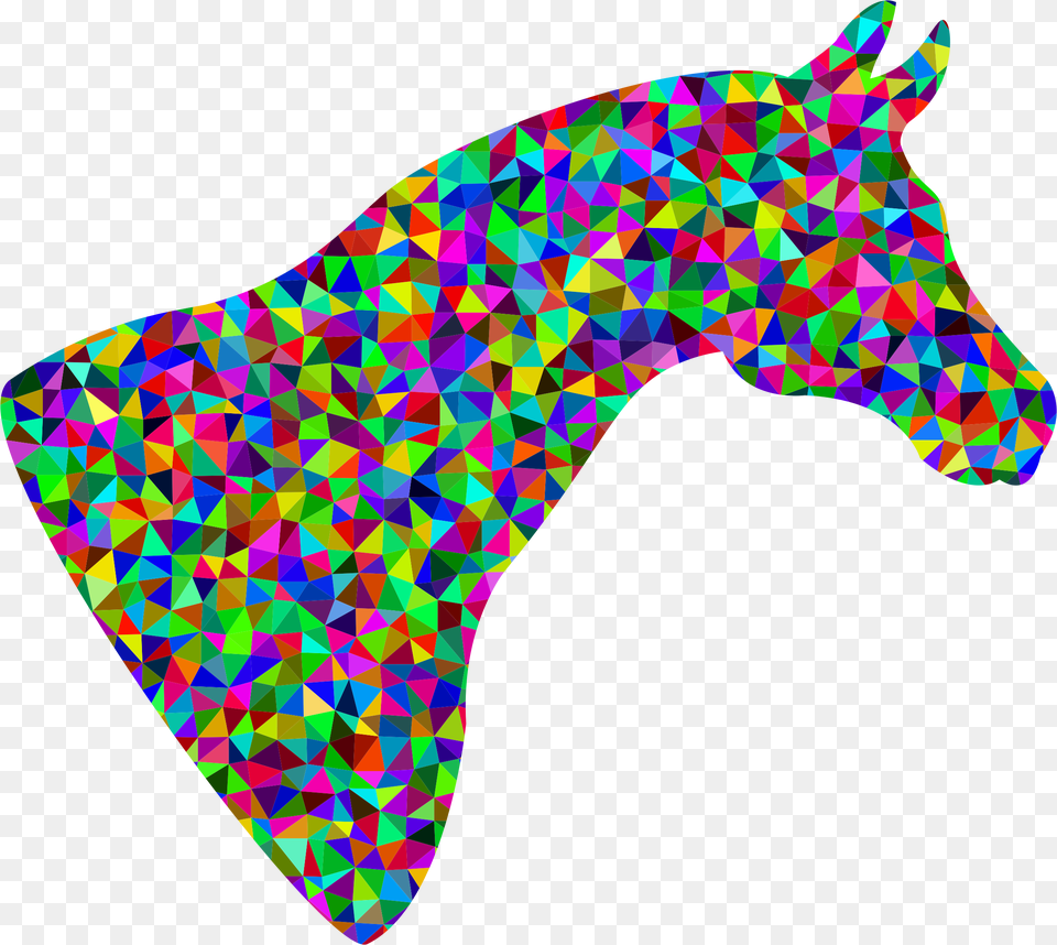 Prismatic Low Poly Horse Head Icons, Art, Mosaic, Pattern, Tile Free Transparent Png
