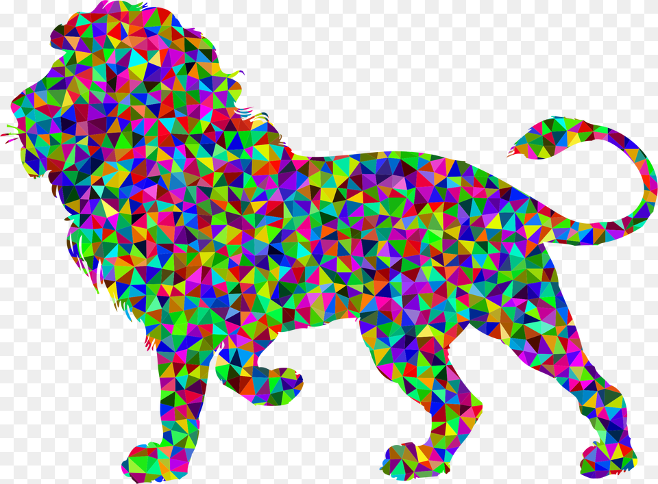 Prismatic Low Poly Lion Icons, Art, Baby, Person, Animal Free Transparent Png