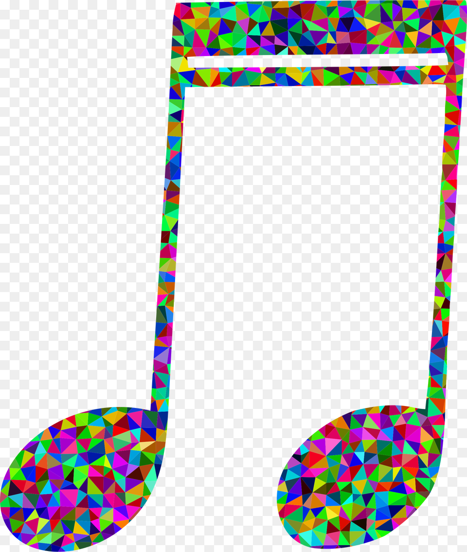 Prismatic Low Poly Musical Note Clip Arts Rainbow Music Notes Clipart, Art Free Png