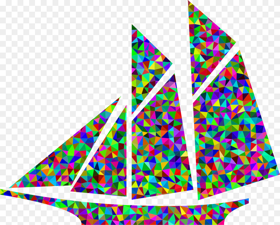 Prismatic Low Poly Sailboat Icons, Art, Toy Free Png