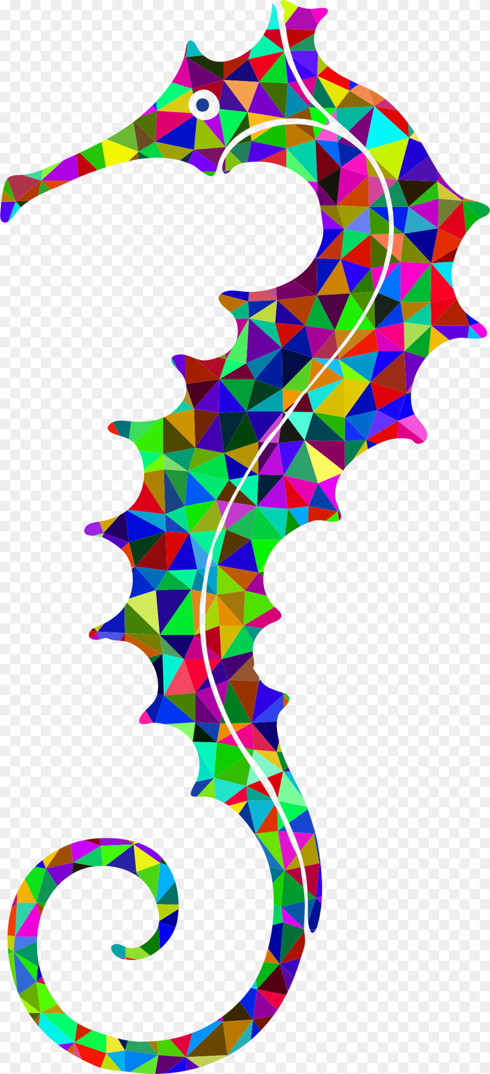 Prismatic Low Poly Seahorse Clip Arts Seahorse, Pattern, Person Free Png