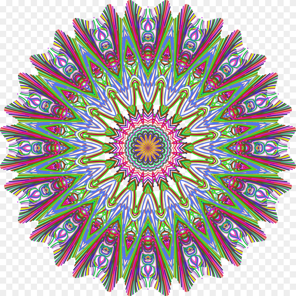 Prismatic Mandala Line Art No Background Icons Free Png