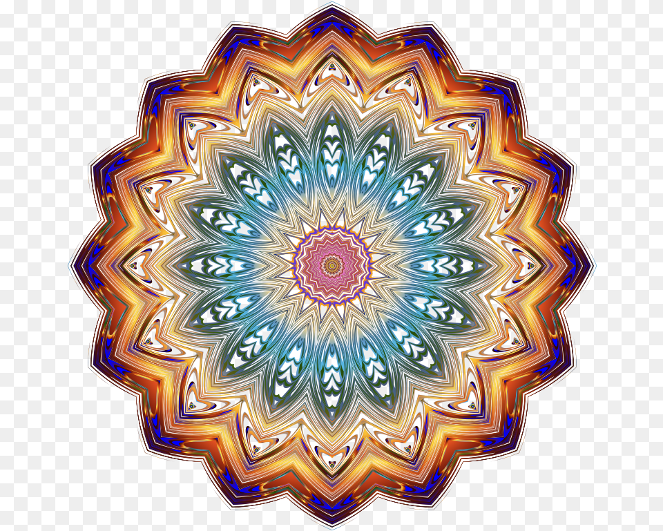 Prismatic Mandala Line Art Transparent Background Mandalas, Accessories, Fractal, Ornament, Pattern Png Image