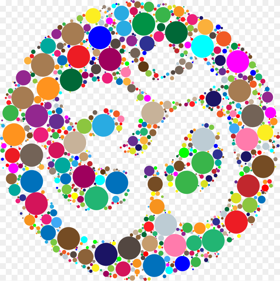 Prismatic Om Symbol Negative Space Circles Clip Arts Om, Text, Number Free Transparent Png