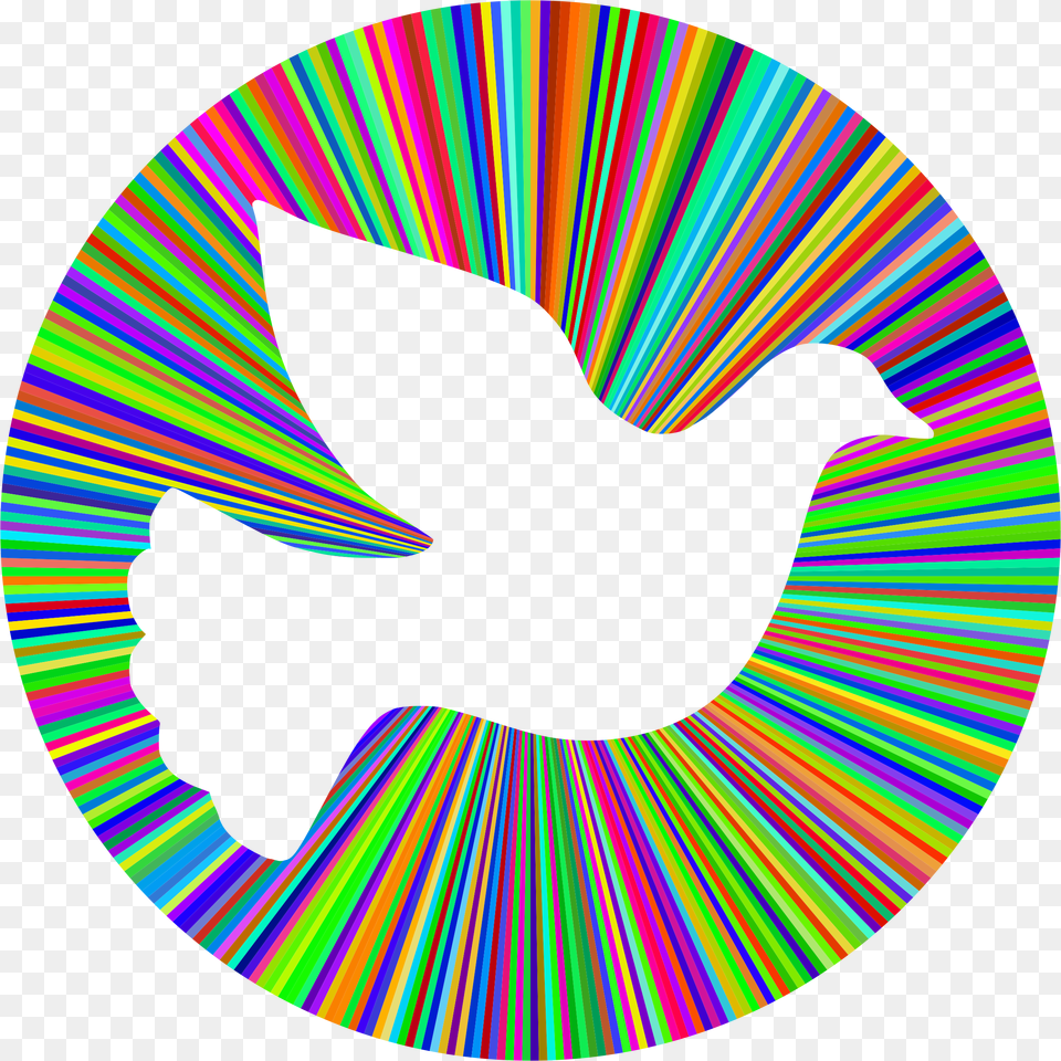 Prismatic Peace Dove Halo Icons, Disk Png