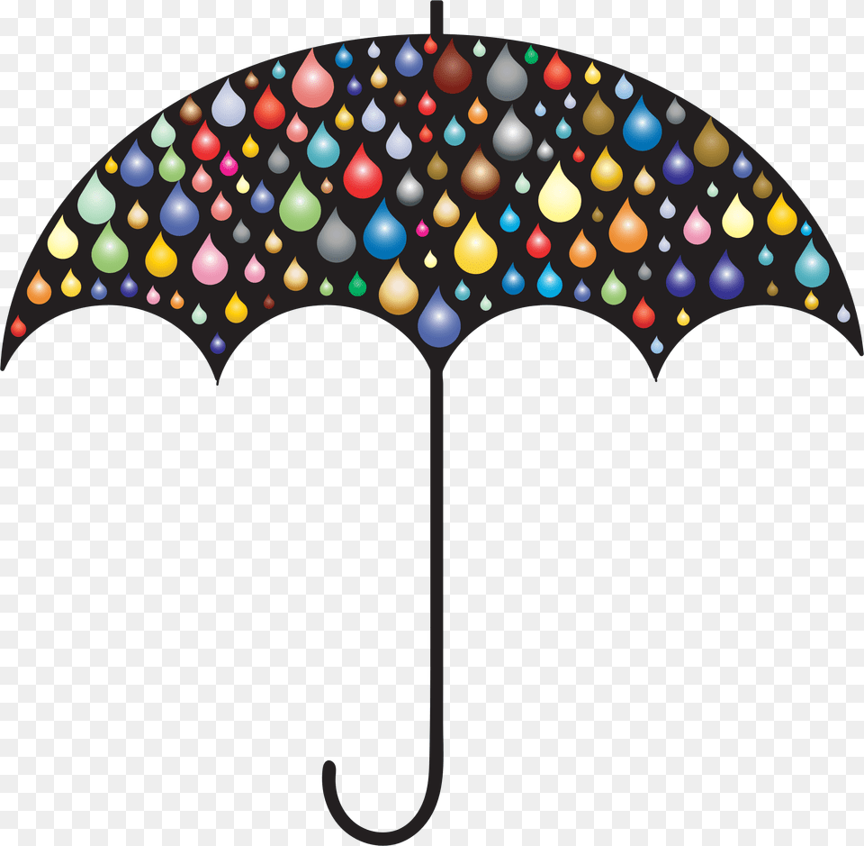 Prismatic Rain Drops Umbrella Silhouette Icons, Canopy, Chandelier, Lamp Png Image