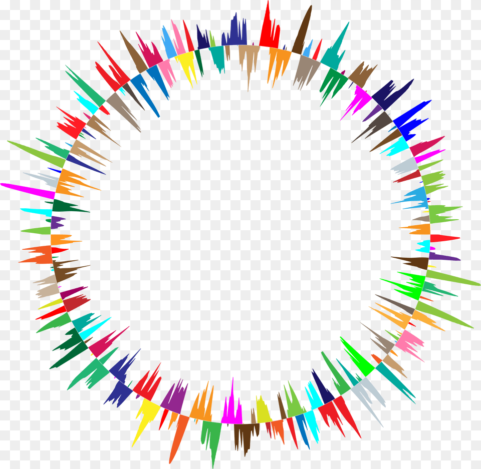 Prismatic Sound Wave Radial Clip Arts Round Sound Wave, Accessories, Person, Pattern, Art Free Png