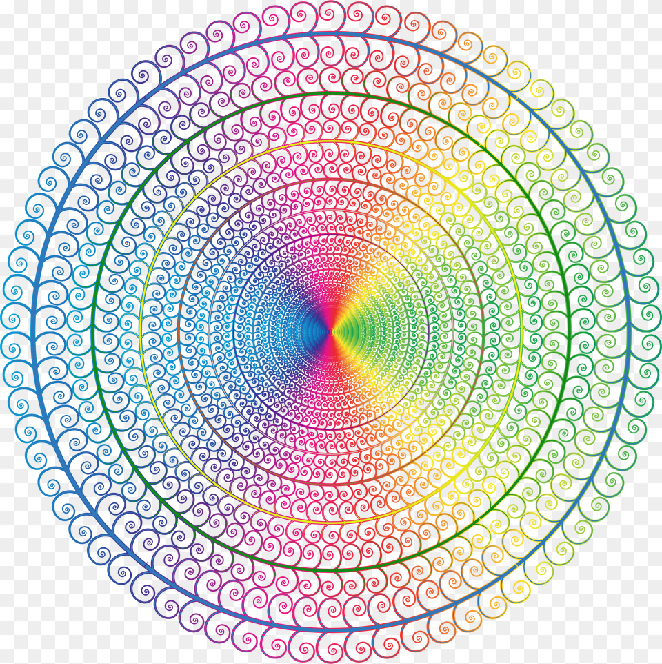 Prismatic Spiral Tree Circle 3 No Background Clip Arts Transparent Background Icon Circle, Accessories, Coil, Fractal, Ornament Free Png