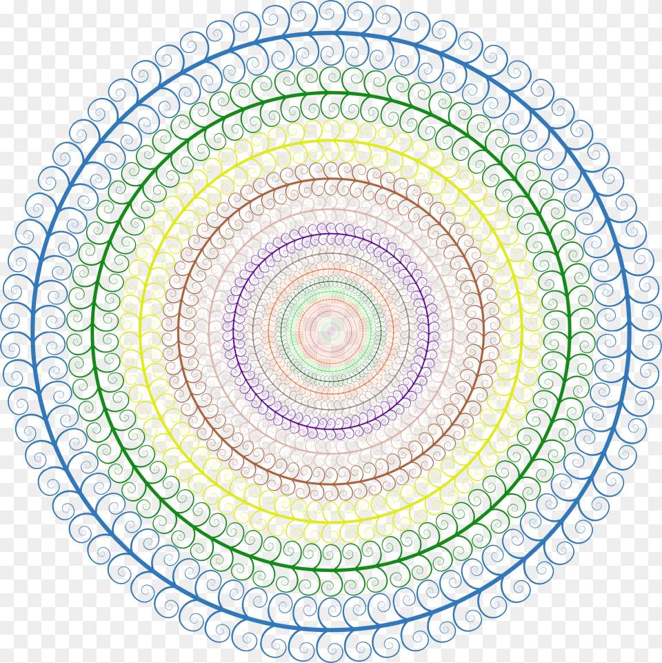Prismatic Spiral Tree Circle No Background Clip Arts, Accessories, Fractal, Ornament, Pattern Png Image