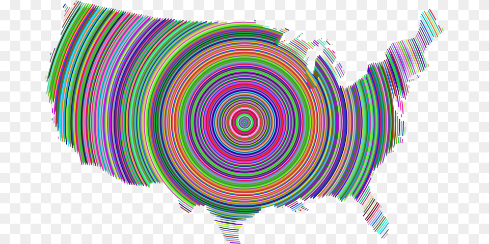 Prismatic United States Concentric Circles, Art, Graphics, Pattern, Accessories Free Transparent Png