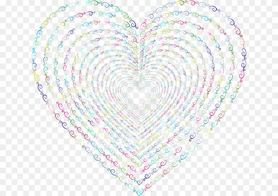 Prismatic Vintage Flourish Heart Tunnel 2 No Background Heart, Accessories, Pattern, Spiral Png