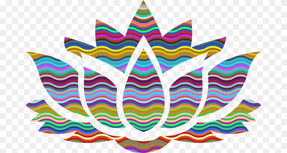 Prismatic Waves Lotus Flower Silhouette, Art, Graphics, Pattern, Accessories Free Transparent Png