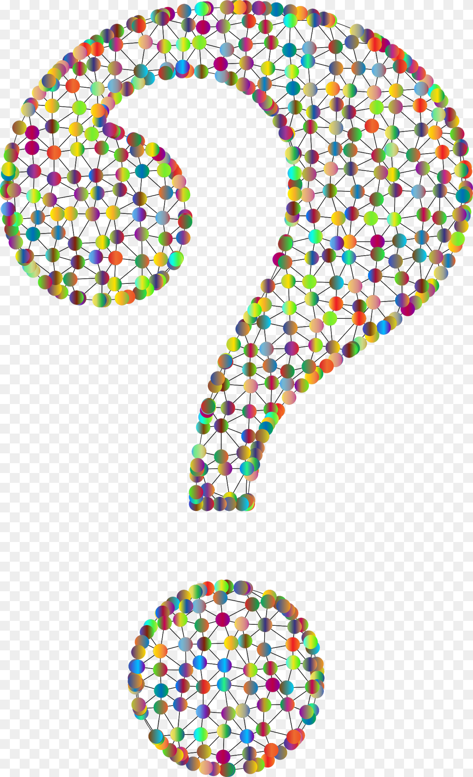 Prismatic Wireframe Question Mark 3 Clip Arts Question Mark, Number, Symbol, Text Png Image