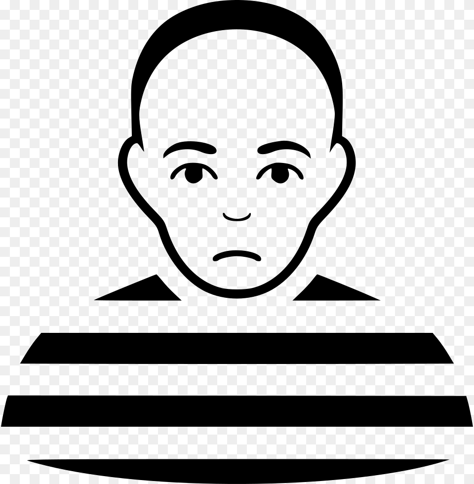 Prisoner, Stencil, Face, Head, Person Png Image