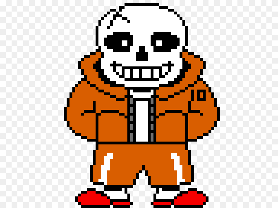 Prisoner Hardtale Sans Pixel Art Maker, Clothing, Coat, Qr Code Free Transparent Png