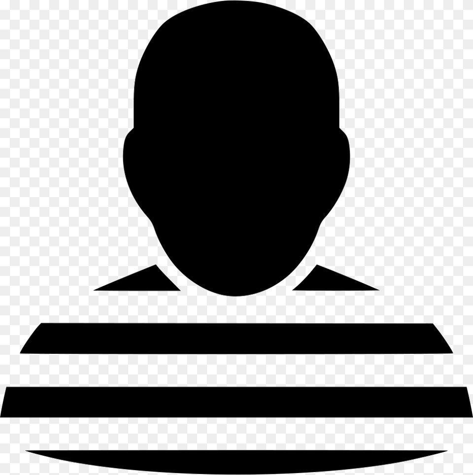Prisoner Icon, Clothing, Silhouette, Stencil, T-shirt Free Png Download