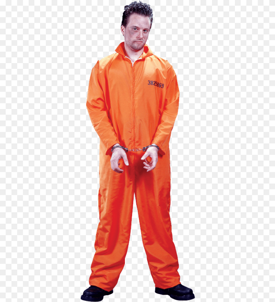 Prisoner Image Orange Jumpsuit, Clothing, Coat, Handcuffs, Pants Png