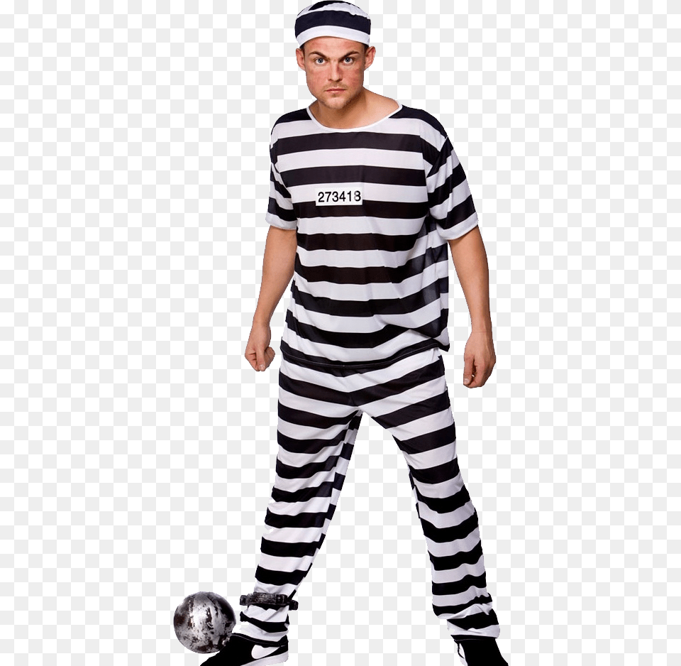 Prisoner Male Prisoner Halloween Costume, Boy, Person, Teen, Clothing Png
