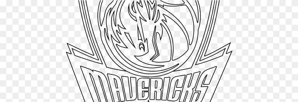 Prissy Design Dallas Mavericks Coloring Pages Logo Basketball, Gray Png