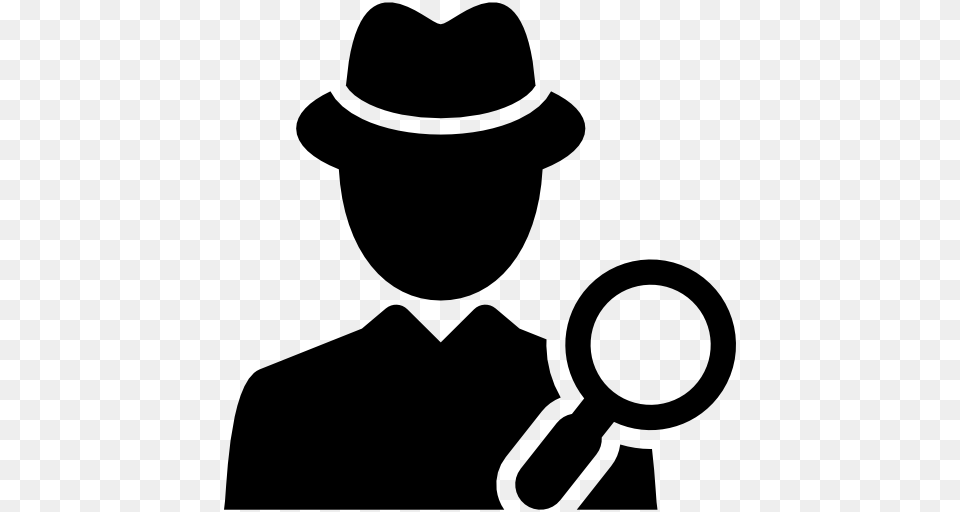 Private Eye Detective Interface Prints Finger Icon, Stencil, Clothing, Hat, Adult Free Png