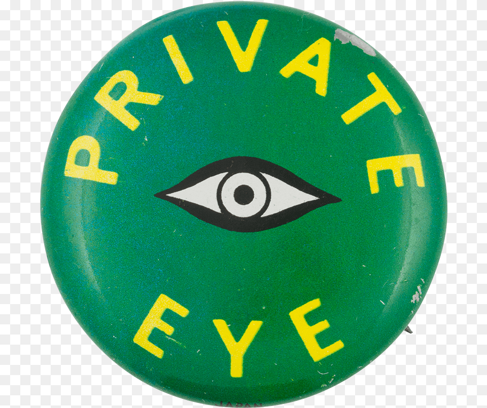 Private Eye Green Social Lubricators Button Museum Circle, Badge, Logo, Symbol, Animal Free Png