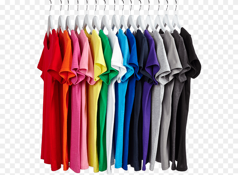 Private Label T Shirt Manufacturer T Shirts On A Rack, Clothing, Knitwear, Sweater, Sweatshirt Free Png Download